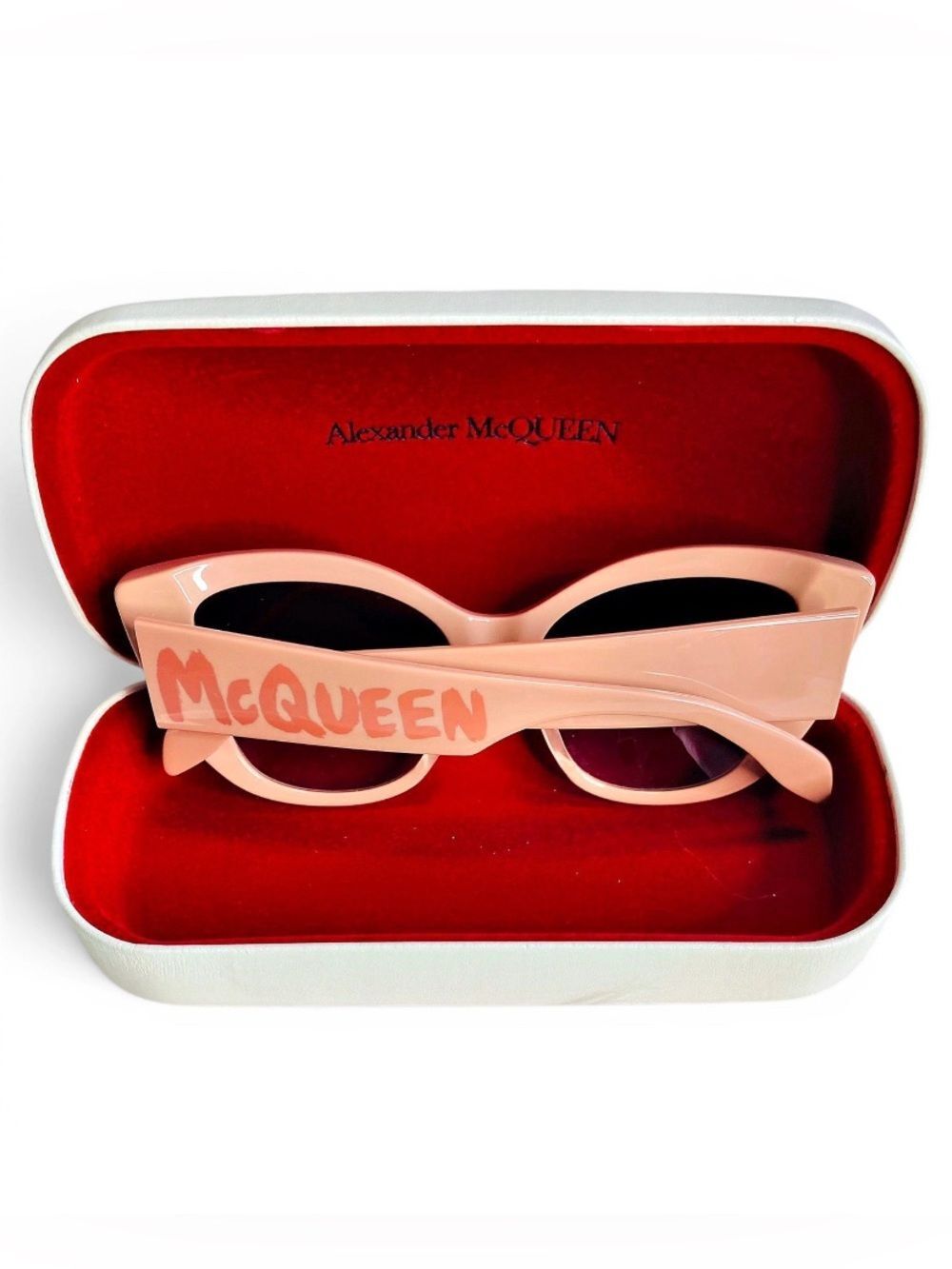 Alexander McQueen Authentic Never Used Logo Acetate Sunglasses